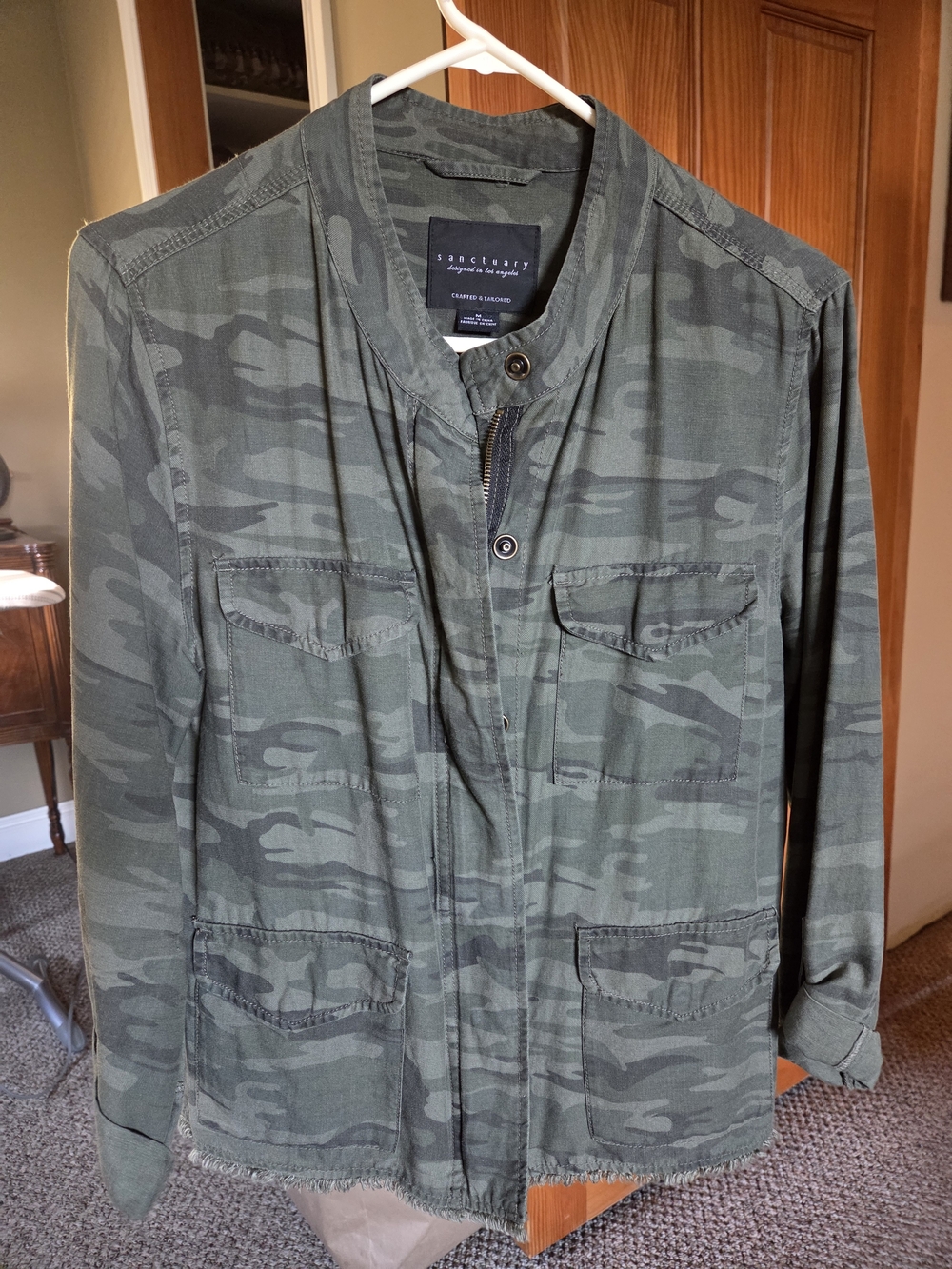 Sanctuary Green Camo Utility Jacket